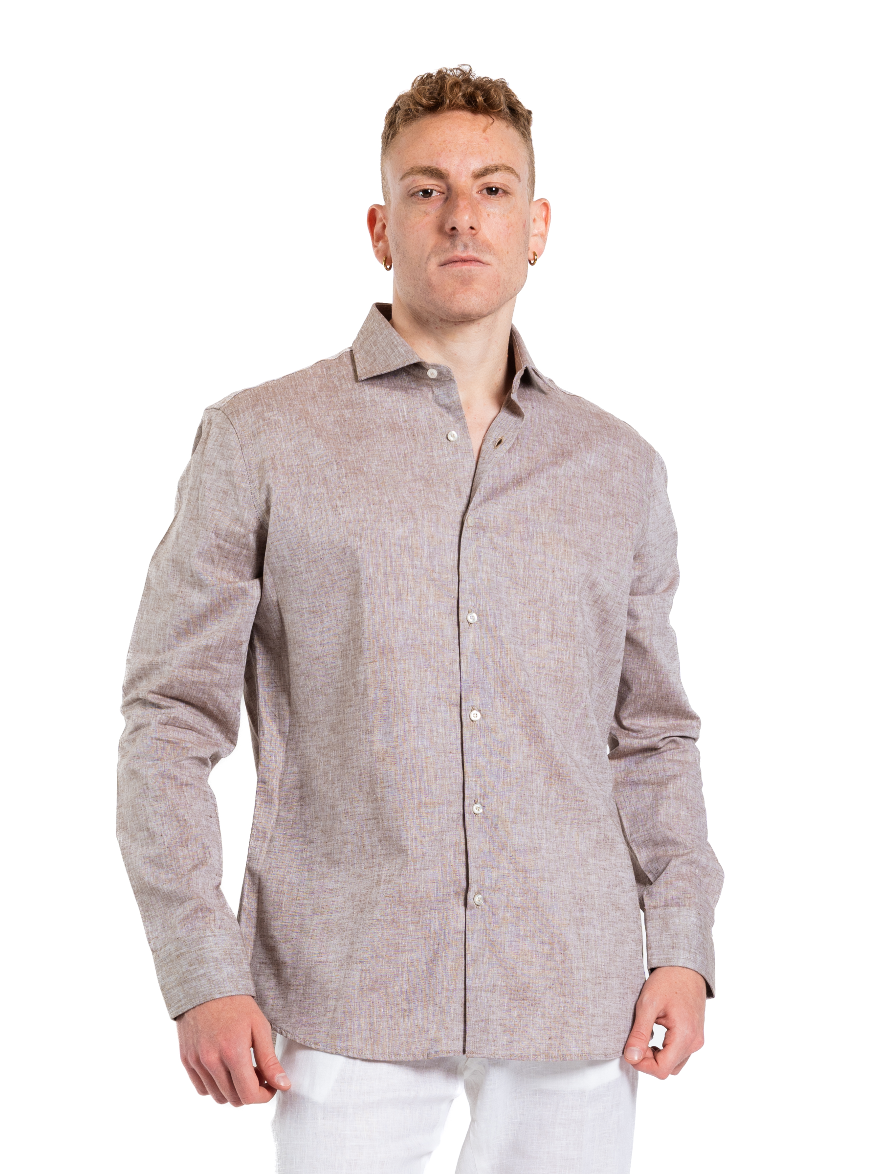 Camicia Positano tortora