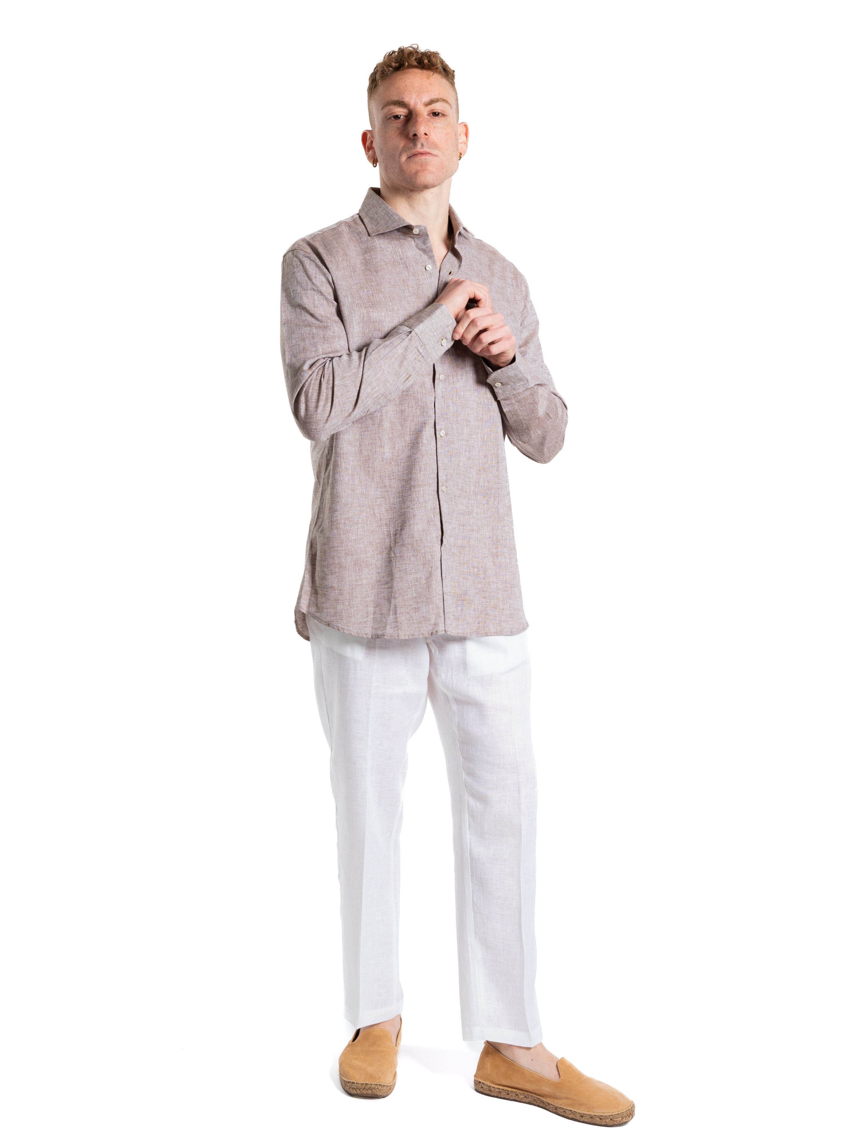 Camicia Positano tortora