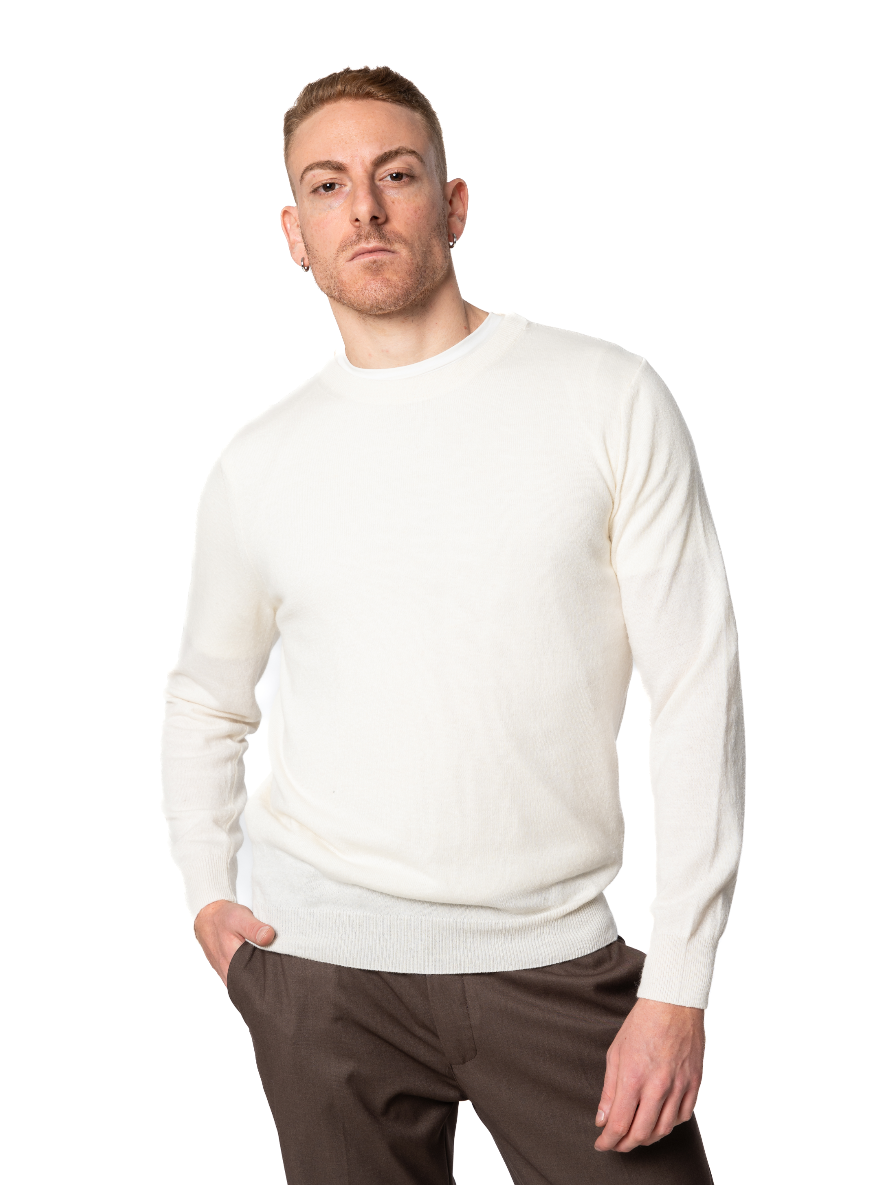 Pullover Kashmir bianco