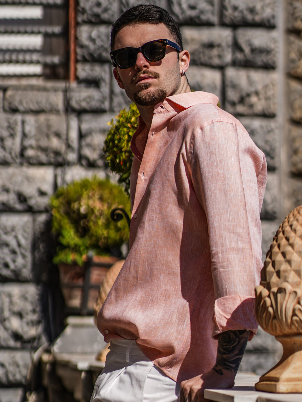 Camicia Positano pesca