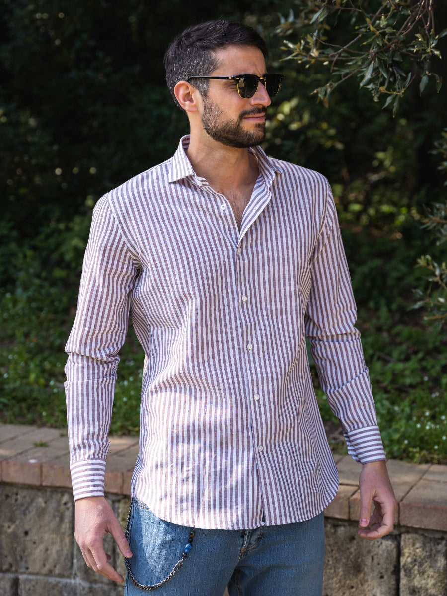 Camicia Maiori tortora - 100%